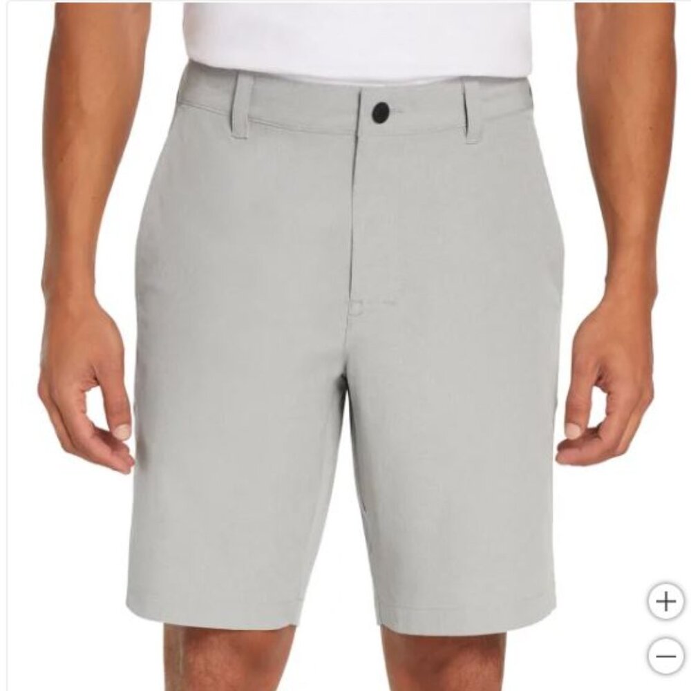 Banana Republic Men’s Comfort Flat Front Short, elastic waist , Gray, 38 (1115)
